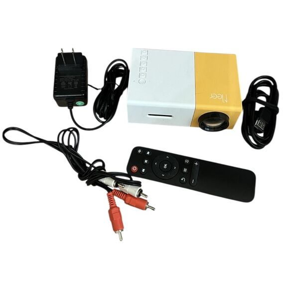 Meer Mini Projector Portable LED HDMI USB AV Home Theater Cinema Yellow White - Picture 12 of 12